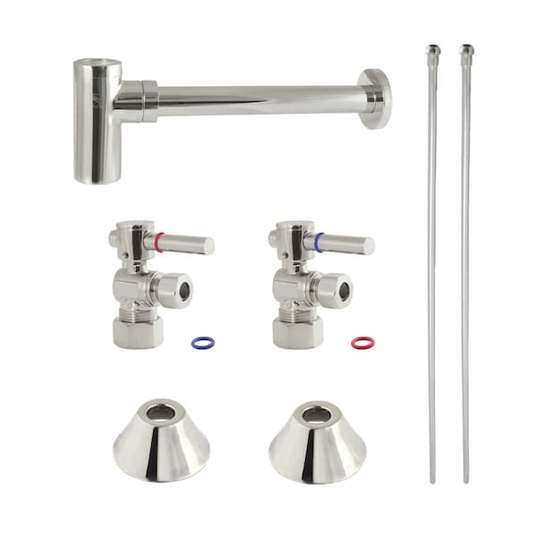 Plumbing Sink Trim Kit with Bottle Trap, Polished Nickel